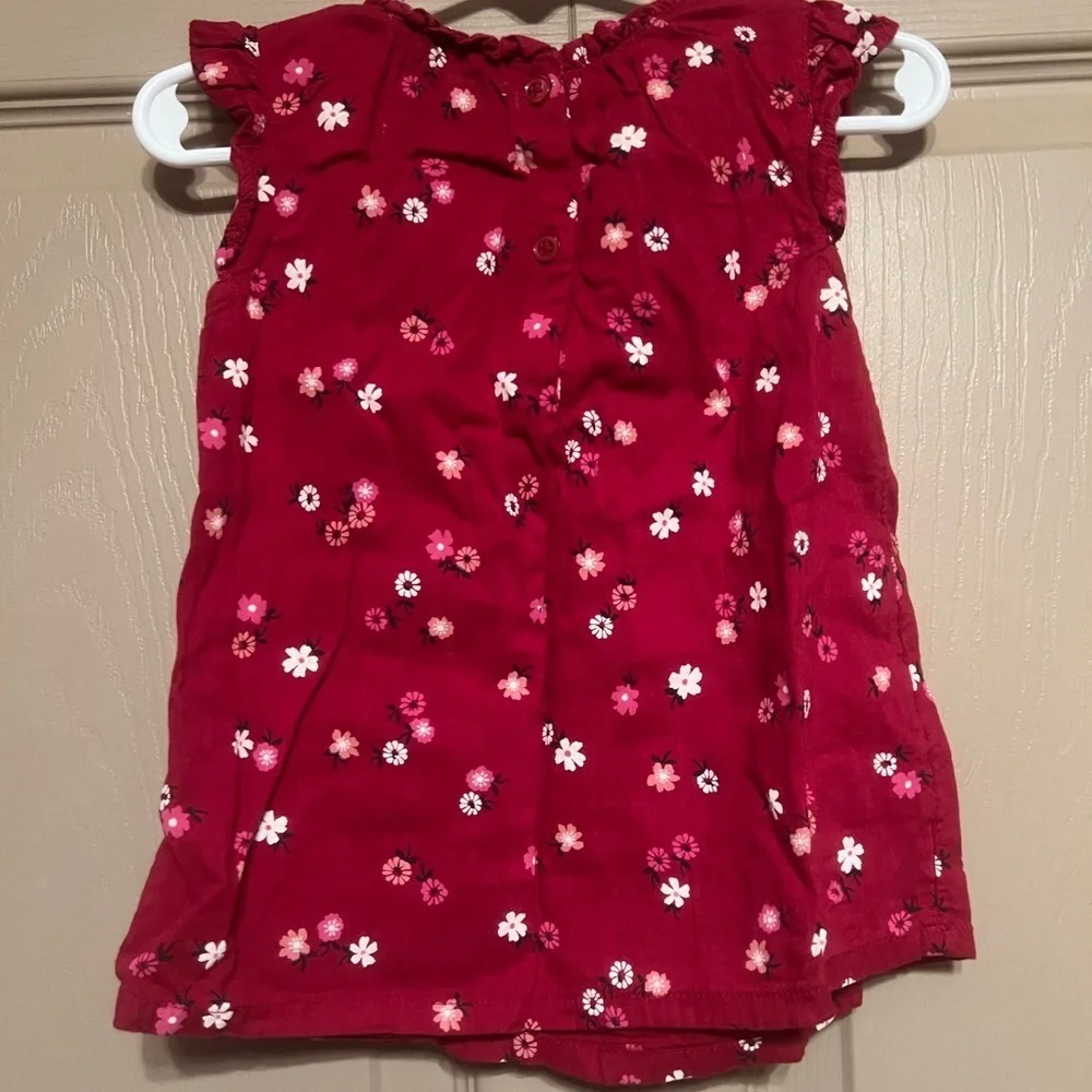 Old Navy Kids Burgundy Floral Blouse
